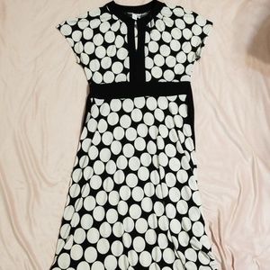 HOLIDAY SALE NWOT || b&w polka dot dress